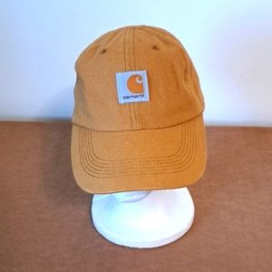 Carhartt canvas camel logo rugged adjustable hat.